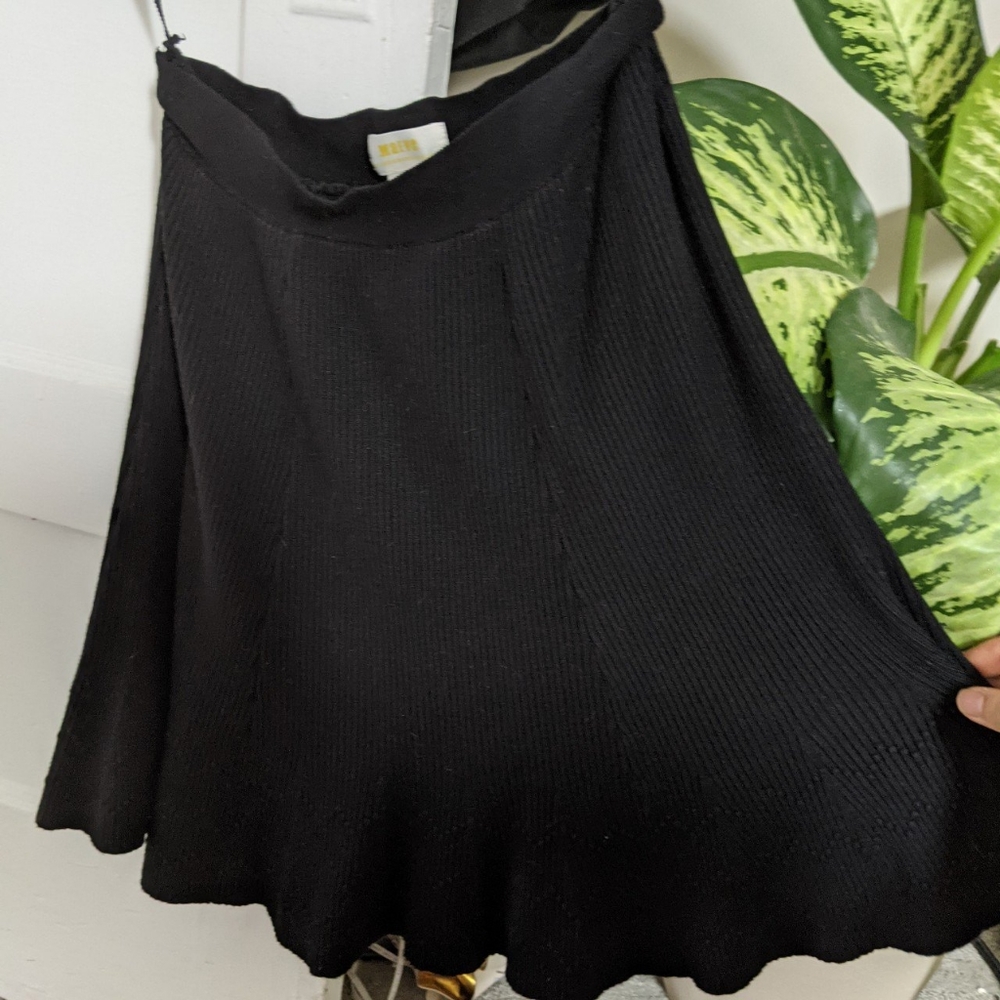 NWT black sweater skirt from anthropologie size M